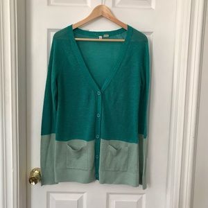 Anthropologie colorblocked summer cardigan